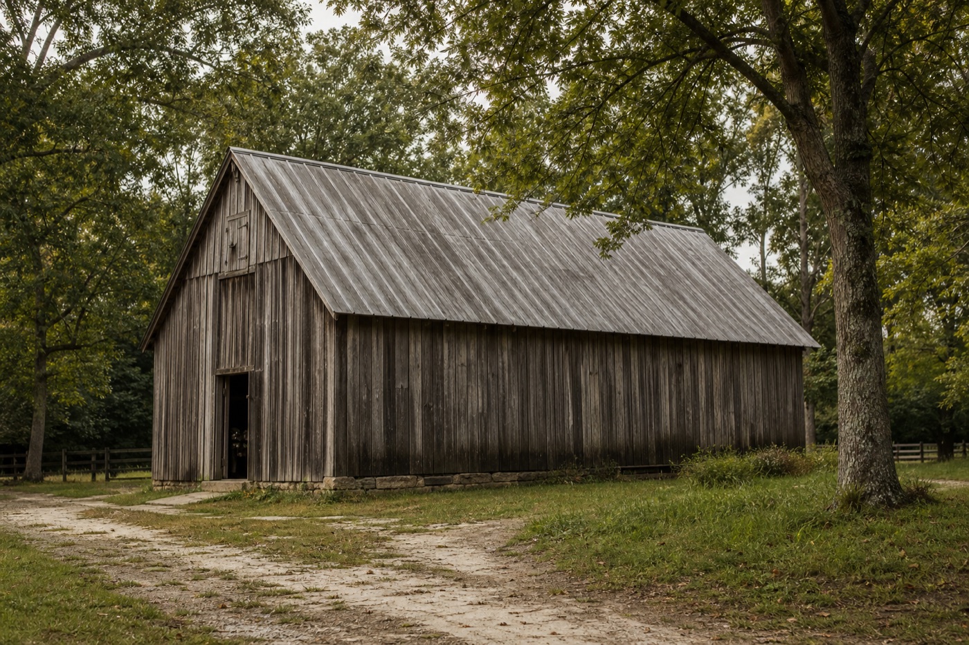 Atmospheric historic tobacco barn used as concept imagery